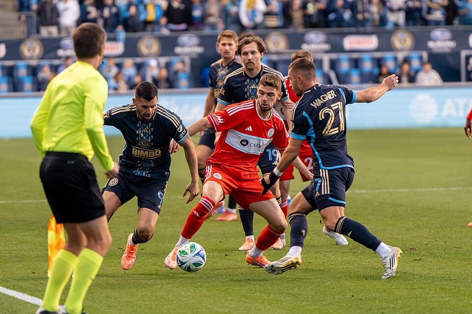 Tai Baribo Hugo Cuypers during Philadelphia Union vs Chicago Fire Oct 26 2025