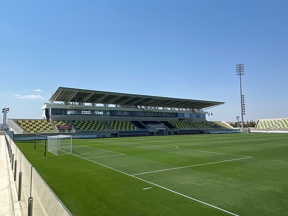 The AEK Arena in Larnaka in summer 2021