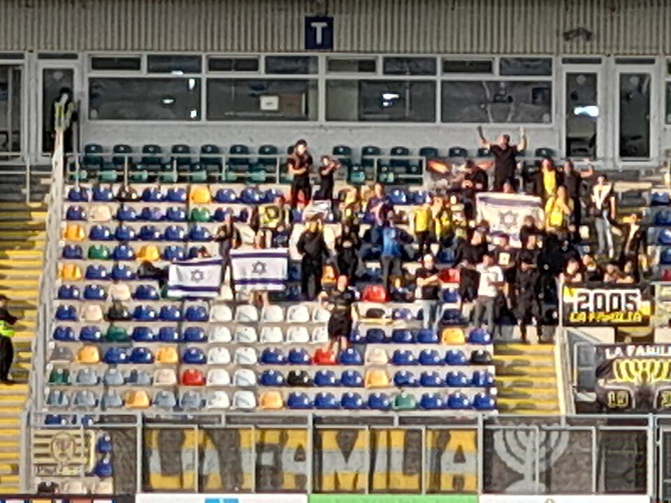 Beitar Jerusalem fans at RFS Riga, UEFA Conference League 2025