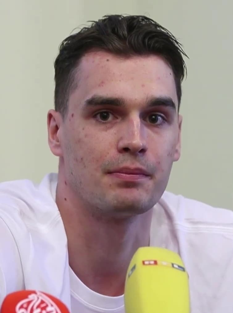 Mario Hezonja in a press conference in 2022