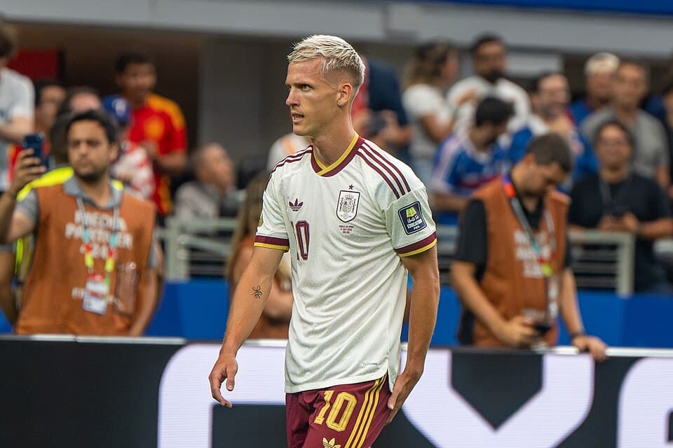 Dani Olmo during France v Spain at the 2026 FIFA World Cup