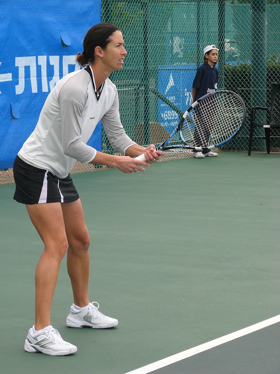 Israeli tennis player Tzipora Obziler at the Israel tennis championship 2008 semi final against Chen Astrogo