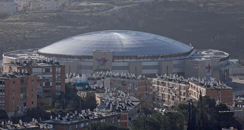Pais Arena Jerusalem from above and San Martin (view from Bayit VaGan)