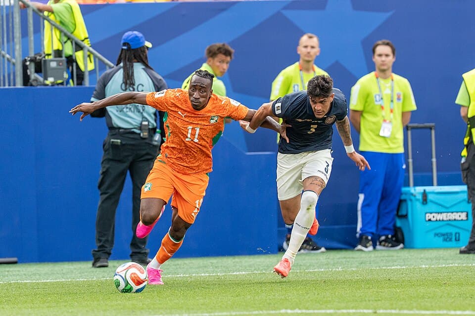 Yan Diomande during Côte d'Ivoire v Ecuador on 14 June 2026 at the 2026 FIFA World Cup
