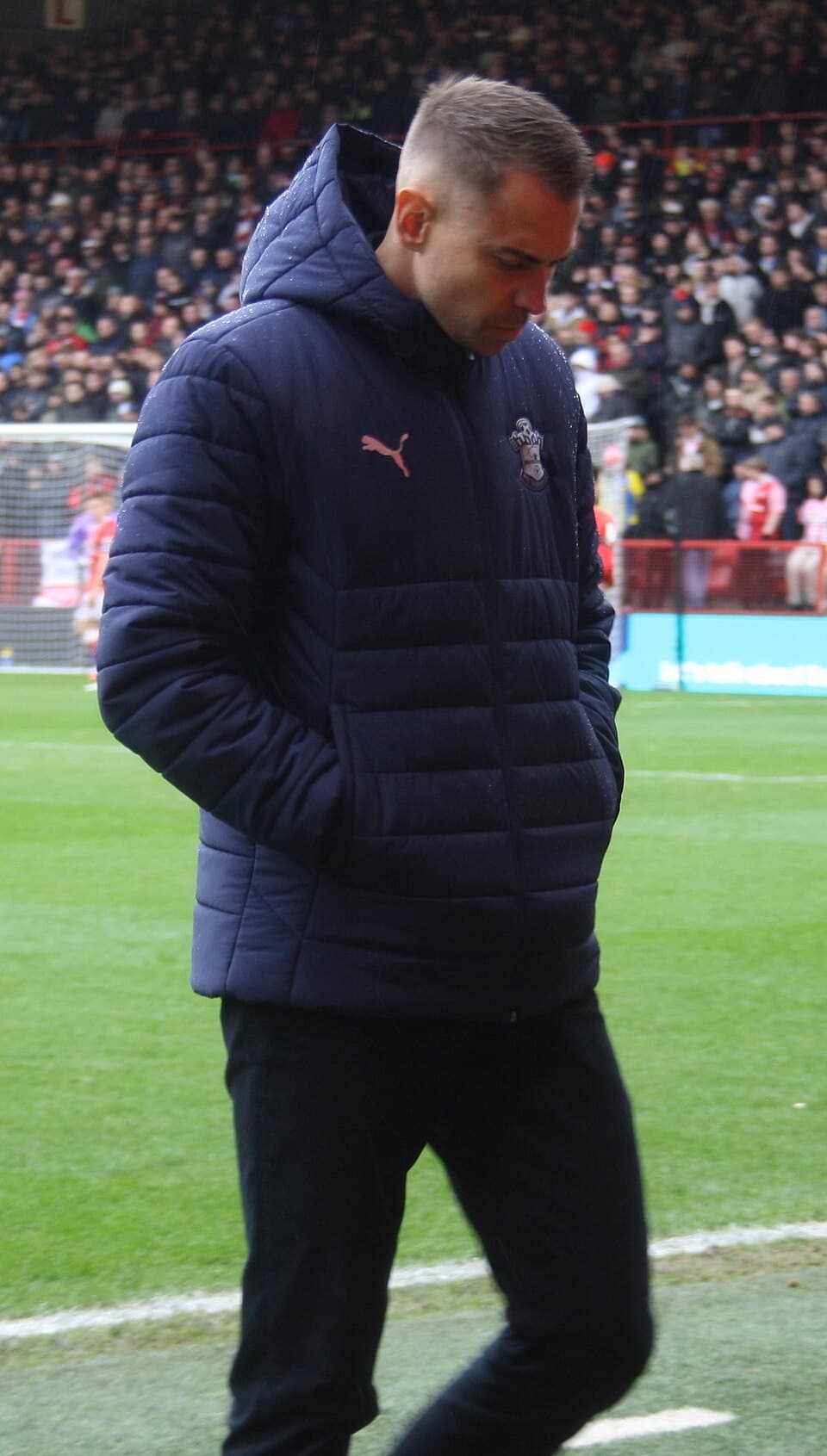 Tonda Eckert looking on at the dugout during the match between Charlton Athletic and Southampton