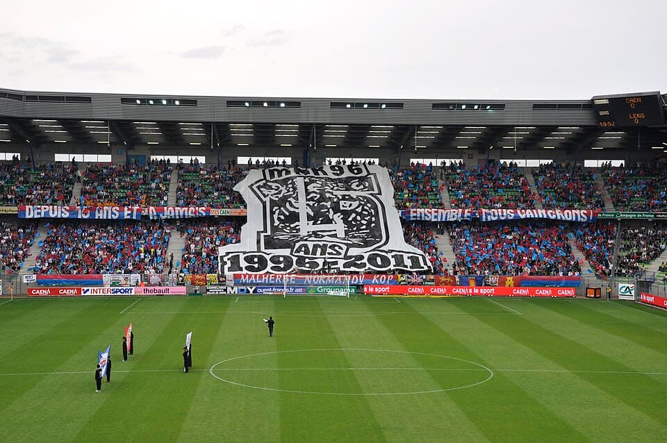 Tifo des 15 ans du Malherbe Normandy Kop le 7 mai 2011 face à Lens