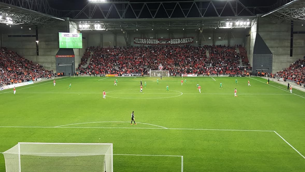 Hapoel Be’er Sheva attack during a match at Turner Stadium