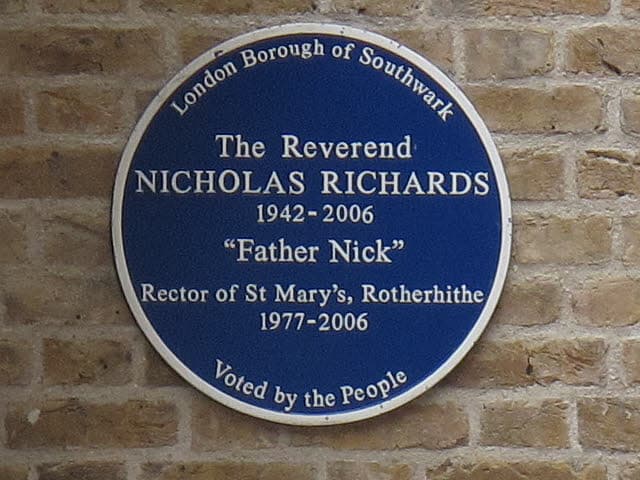 Plaque to Nick Richards
