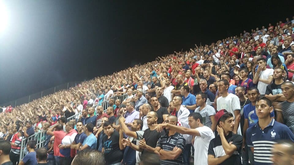 مشجعي اتحاد ابناء سخنين في ستاد الدوحة 2015