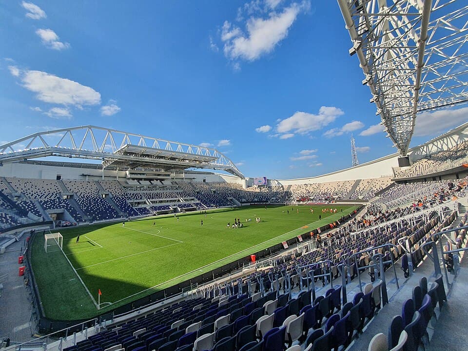 The renovated Bloomfield Stadium in Tel Aviv