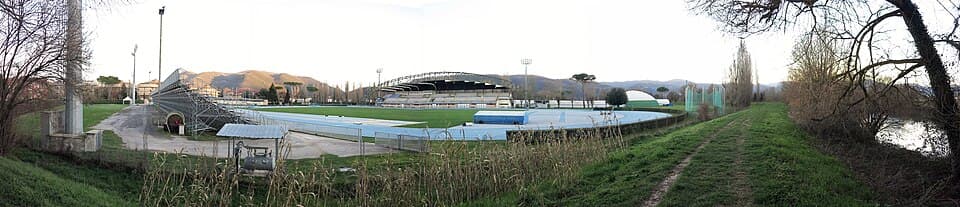 Panoramic view of the Stadio Raul Guidobaldi in Rieti