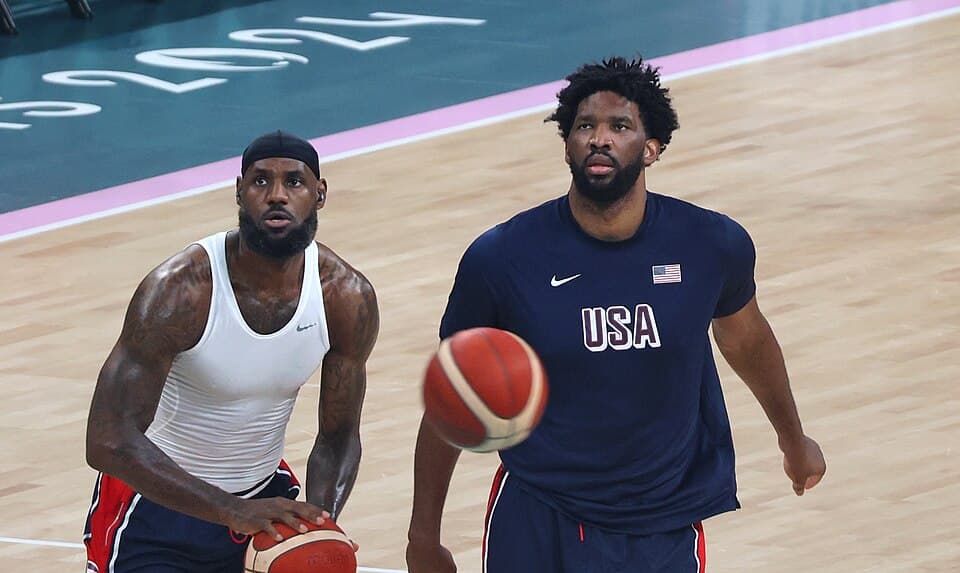 LeBron James and Joel Embiid, Olympic Games 2024