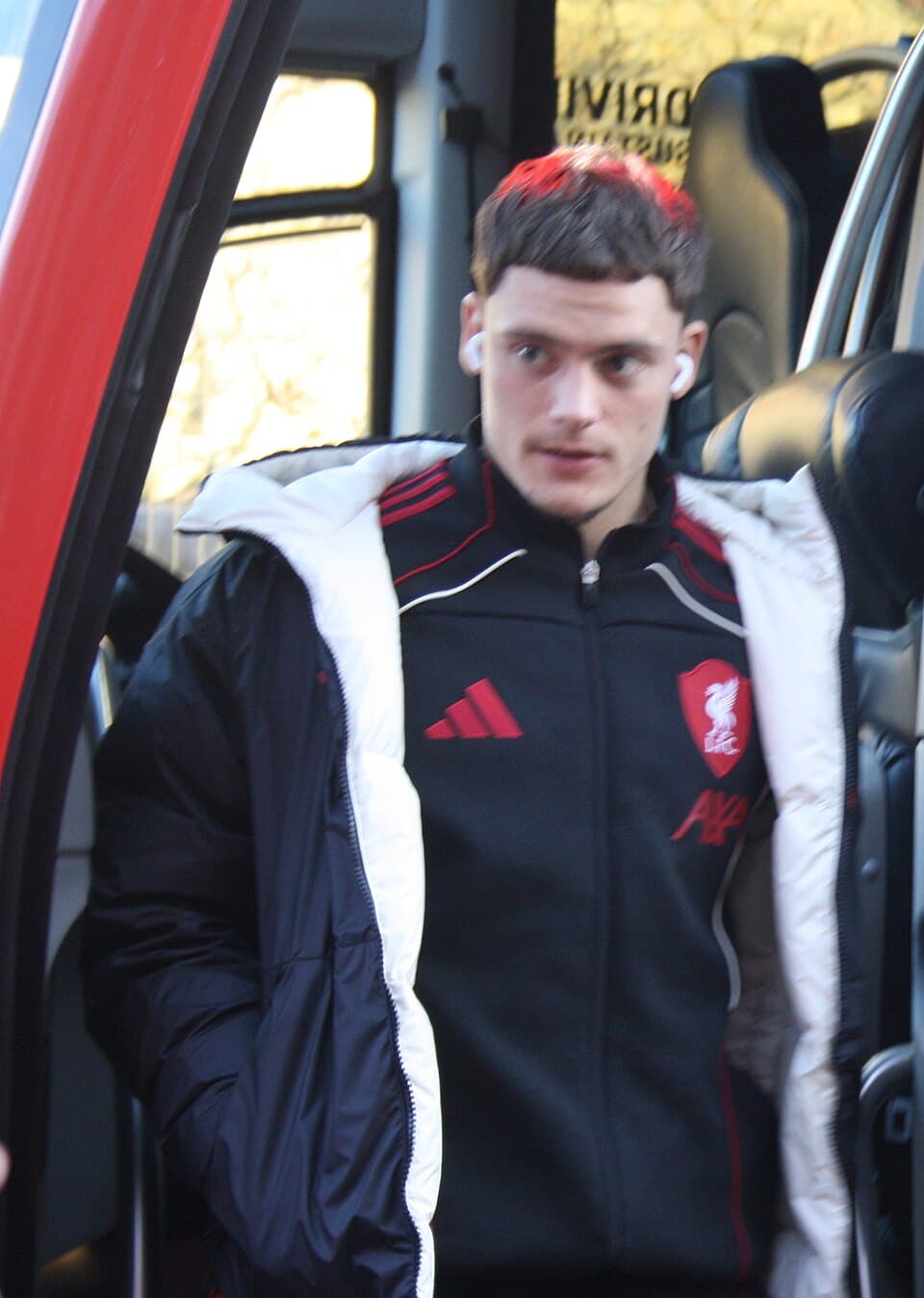 Florian Wirtz arriving at Craven Cottage prior to the match between Fulham and Liverpool