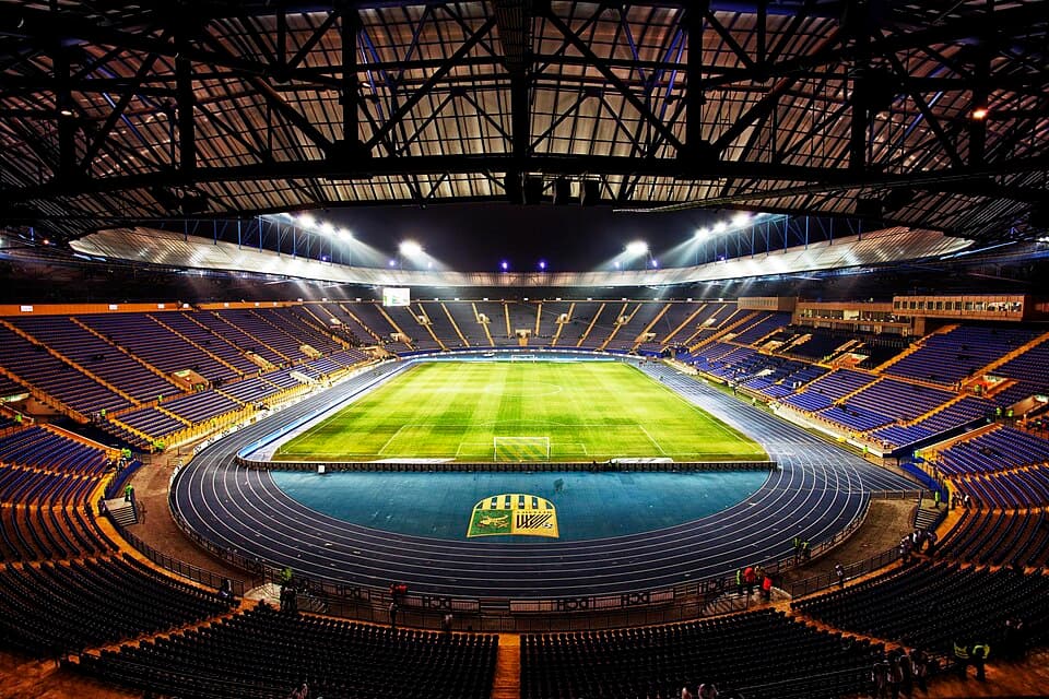 The Metalist Stadium in Kharkiv