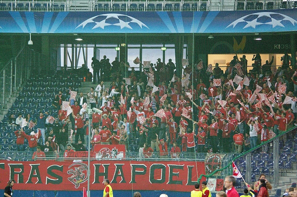 supporters Hapoel Tel Aviv during the qualifiing match Championsleague vs. FC Salzburg in Salzburg