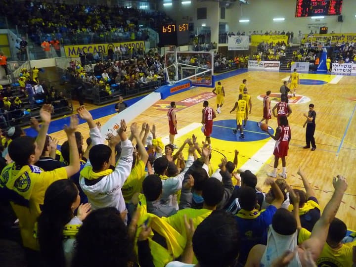 Maccabi Ashdod playing at the HaKiriya Arena