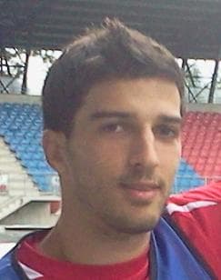 Football player Omri Kende during Hapoel Tel Aviv F.C. practice in Vaduz, August 2011