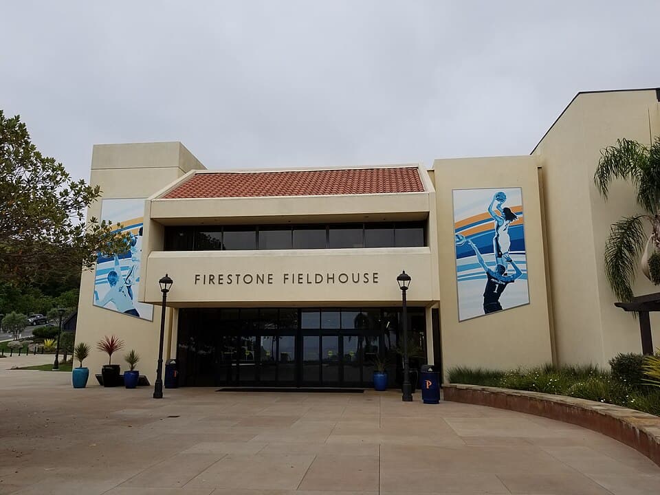 Firestone Fieldhouse, home of Pepperdine Waves basketball in Malibu