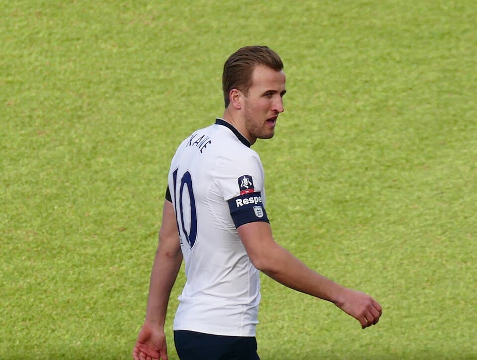 Harry Kane in a game against Colchester United in the FA Cup