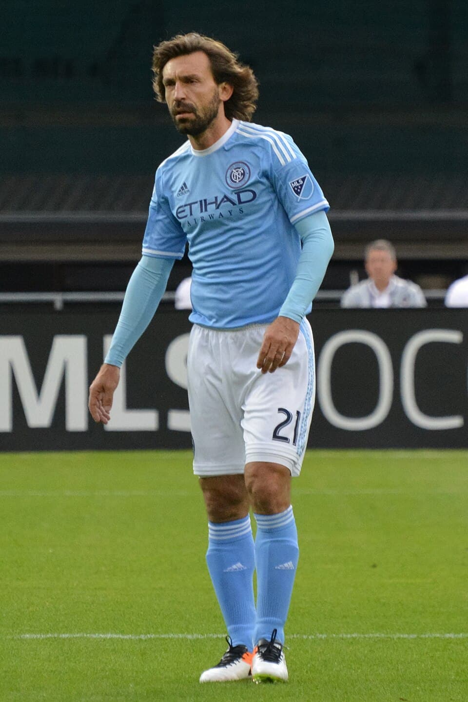 Andrea Pirlo playing for NYCFC