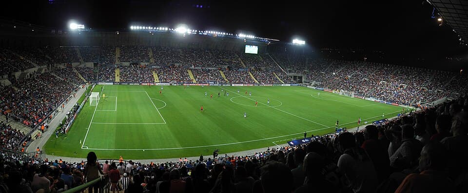 The stands of Teddy Stadium in Jerusalem