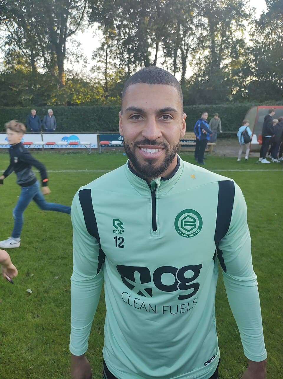 Radinio Balker after a football match in July 2023