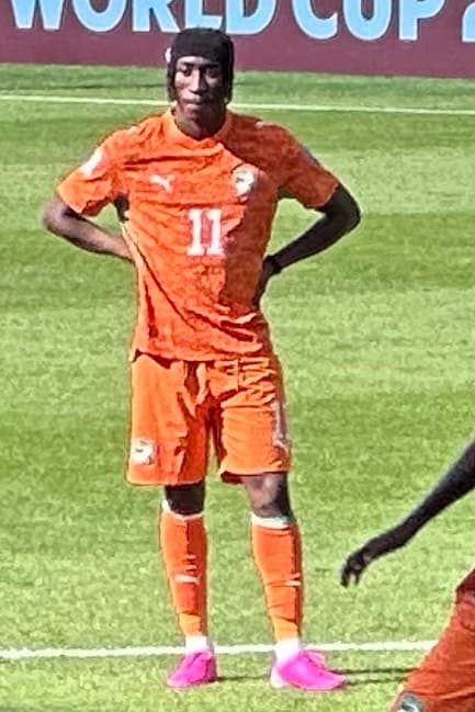 Yan Diomande during Germany v Ivory Coast at the 2026 World Cup