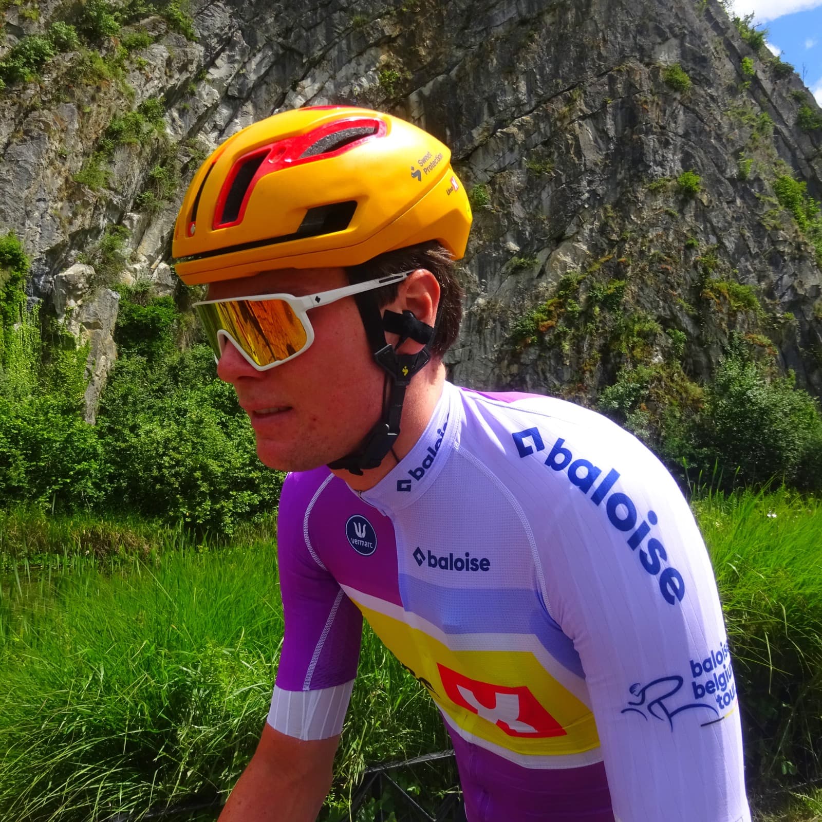 Søren Wærenskjold riding at the 2024 Tour of Belgium