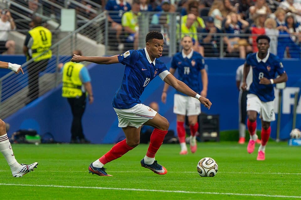 Kylian Mbappe during France v Spain at the 2026 FIFA World Cup