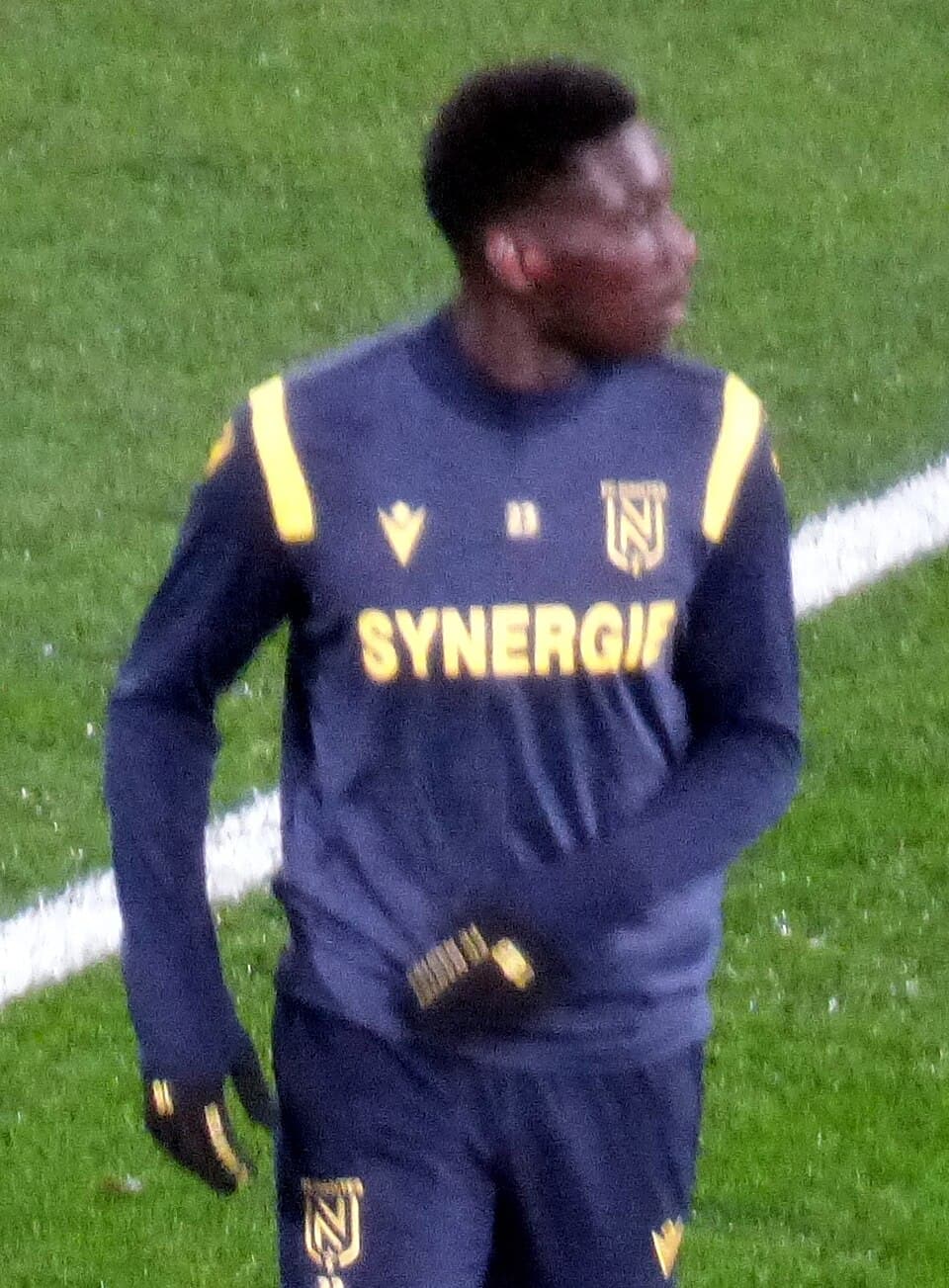 Randal Kolo Muani lors du match RC Lens - FC Nantes, comptant pour la huitième journée (match en retard) du championnat de France de football de Ligue 1 2020-2021, le 25 novembre 2