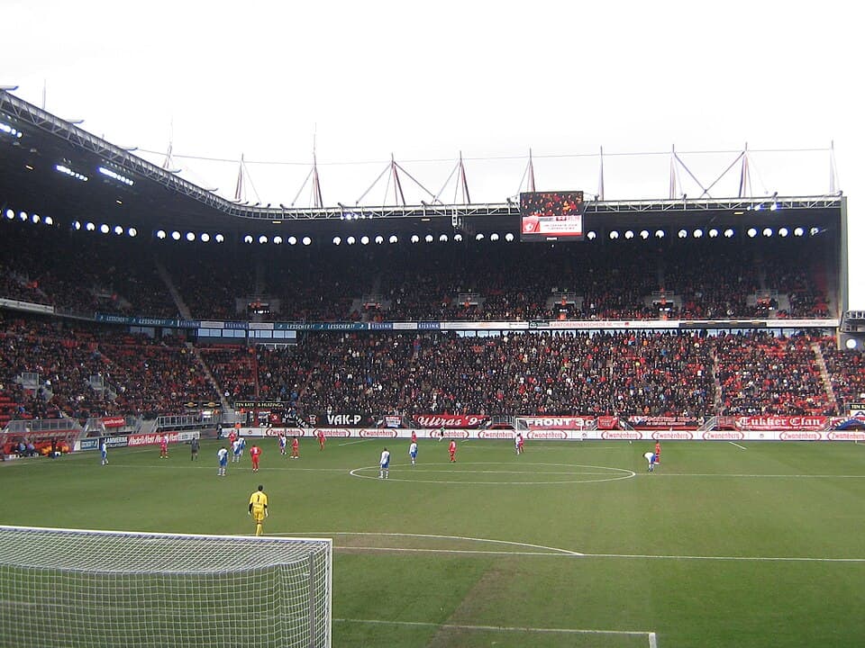 A match under way at De Grolsch Veste, FC Twente's home stadium