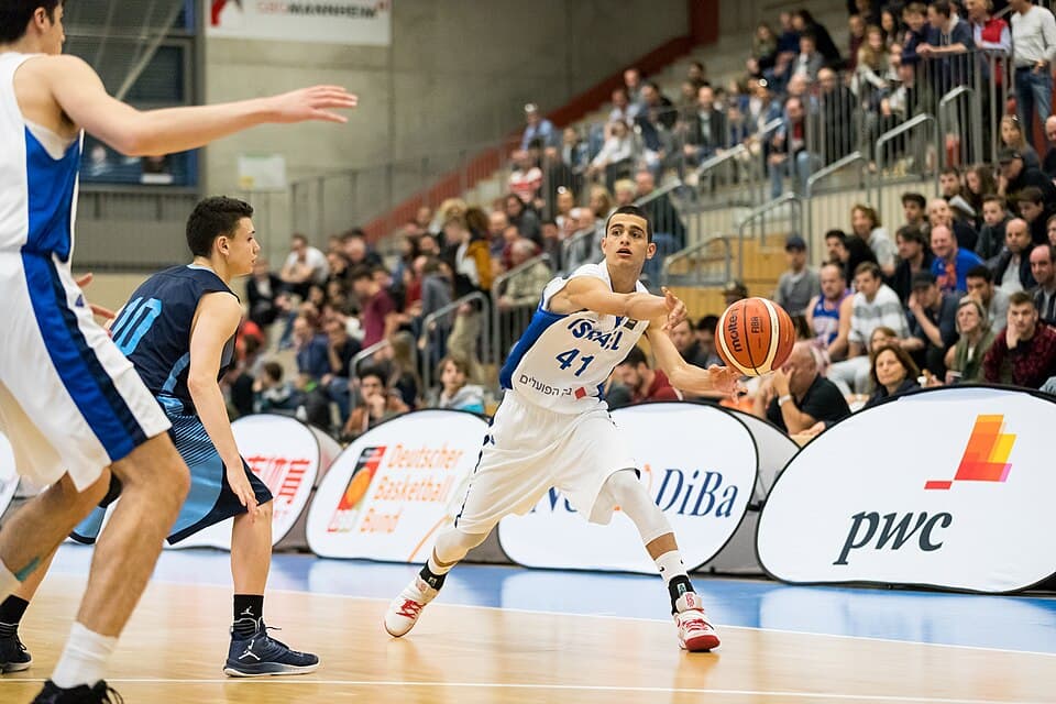 Israel vs Argentinia 106:83 during Basketball Albert Schweitzer Turnier at GBG Halle, Mannheim, Baden-Württemberg, Germany on 2018-04-02, Photo: Sven Mandel