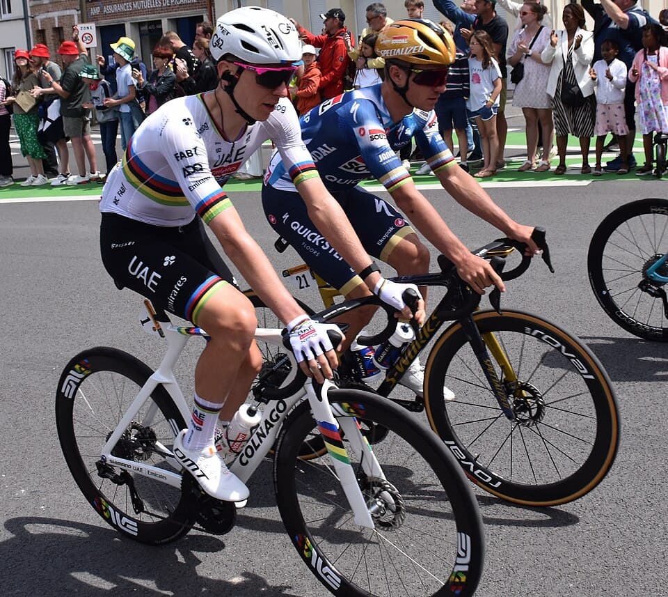 Remco Evenepoel riding the Tour de France