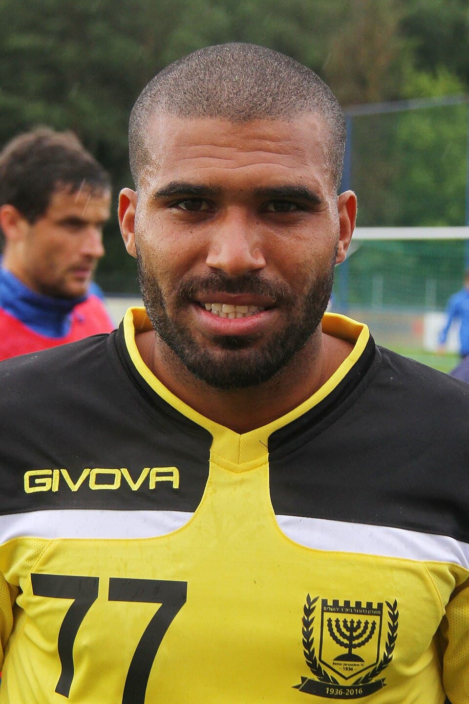 Friendly match between Beitar Jerusalem F.C. (yellow shirts) and MTK Budapest FC (blue shirts) at 2016-06-18 in Bad Erlach ( Austria . – The photo shows Uri Magbo, Beitar Jerusalem