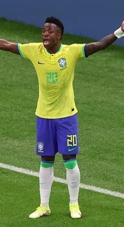 Vinicius Junior in the 2022 FIFA World Cup