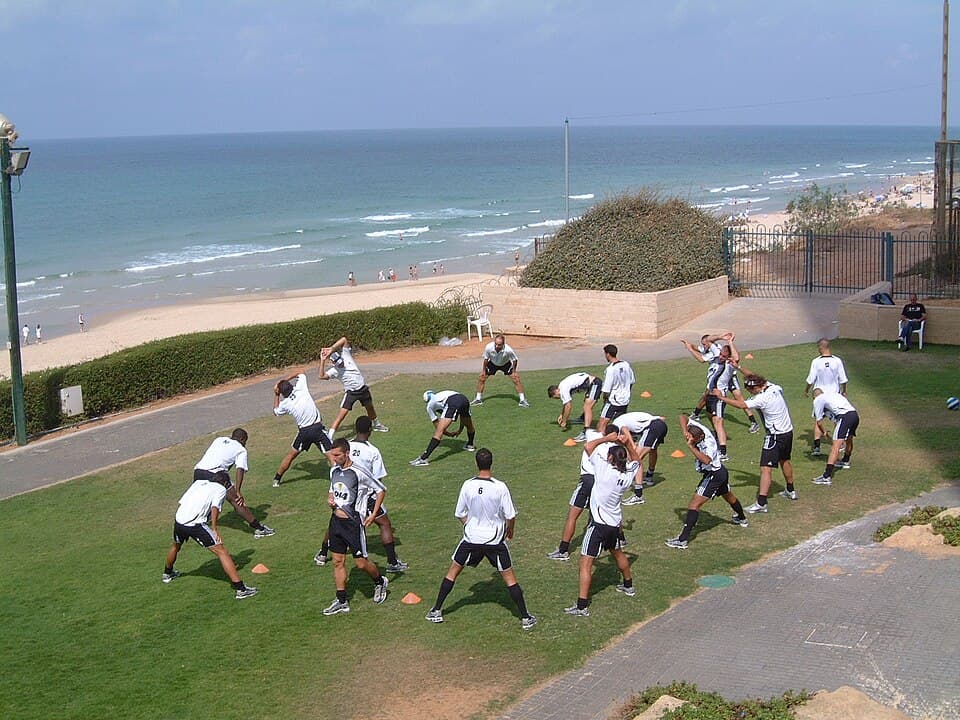 Beitar Jerusalem players during a training session