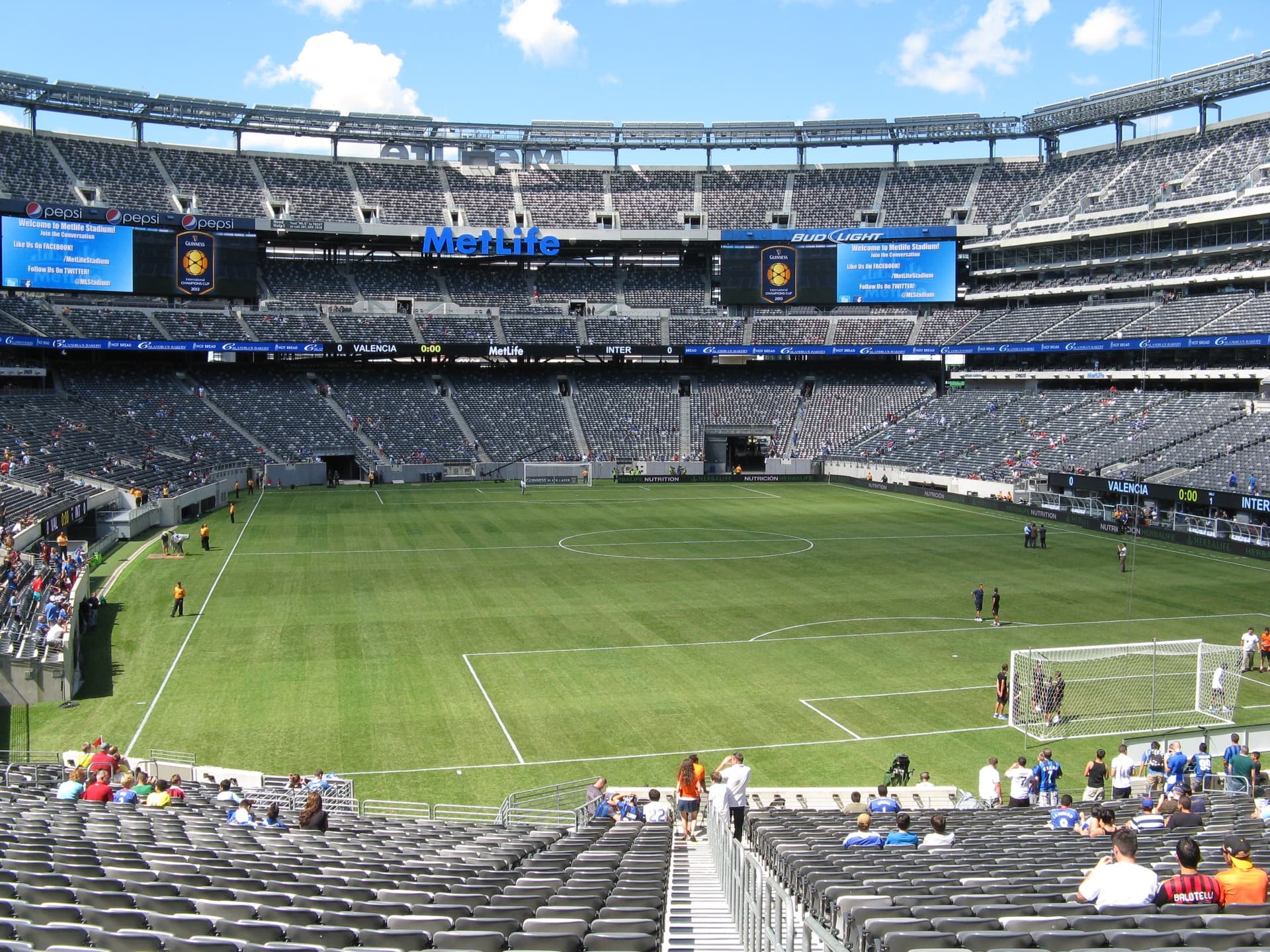 The football pitch and seating bowl inside MetLife Stadium in East Rutherford