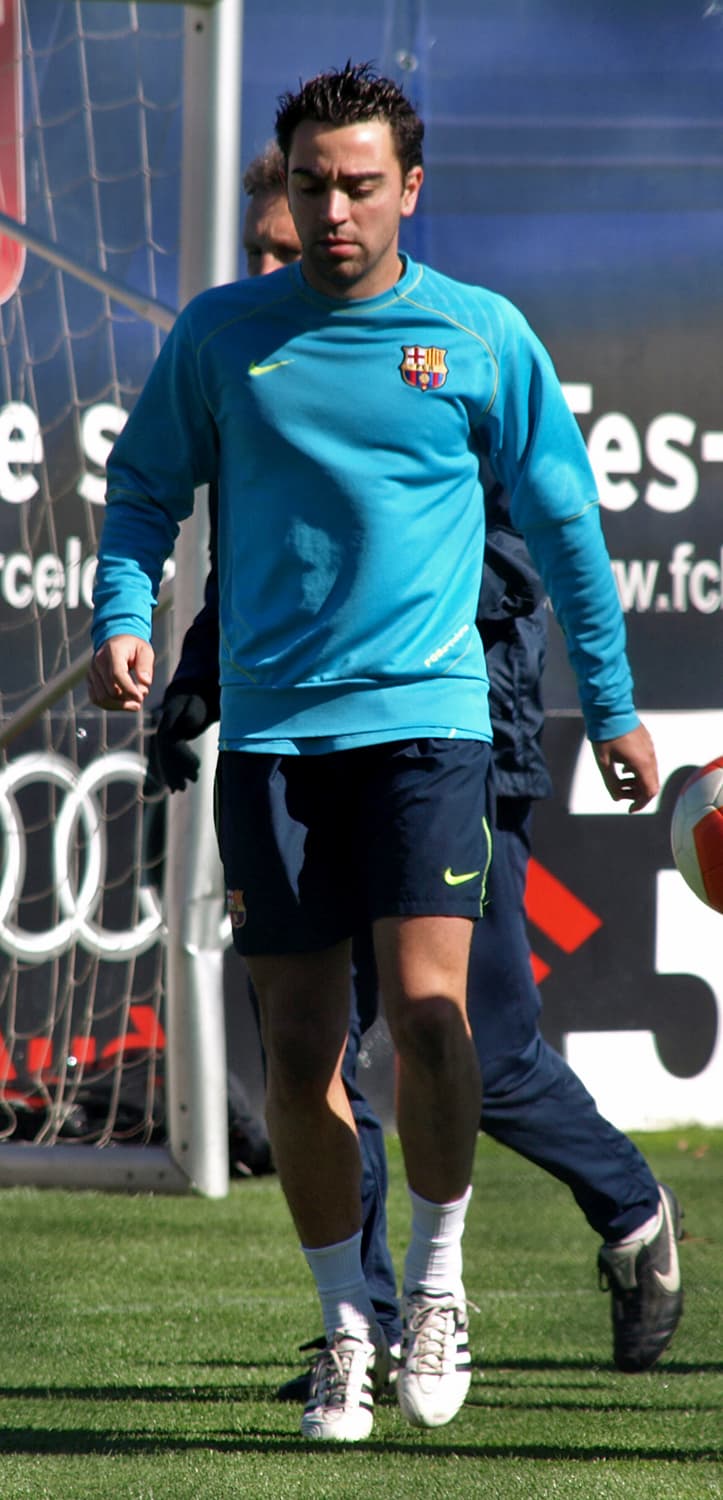 Xavier Hernández (born January 25, 1980, Terrassa, Catalonia), normally known as Xavi is a Spanish footballer who plays in central midfield for FC Barcelona